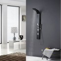 Colonne de douche balnéo en Aluminium noir 130X13cm A132