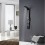 Colonne de douche balnéo en Aluminium noir 130X13cm A132