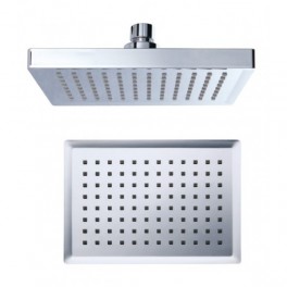 Pommeau de douche carré 15x20cm chromé en ABS 