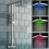 Pommeau de douche carré 3 couleurs à LED en fonctions de la température