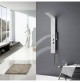 Colonne de douche balnéo en Aluminium Blanc et noir 120X21cm A120