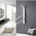 Colonne de douche balnéo en Aluminium Blanc et noir 120X21cm A120