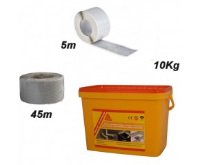 Kit d'étanchéité SIKATOP 121 + bande étanchéité + bande armée